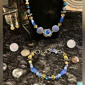 Starry Night Collection Choker Bracelet & Earrings